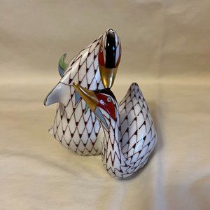 Hollohaza Hungary Rainbow Swan Figurine